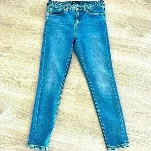 FRANK & OAK BLUE SKINNY JEANS SIZE 29 STRETCH DENIM - Picture 2 of 14